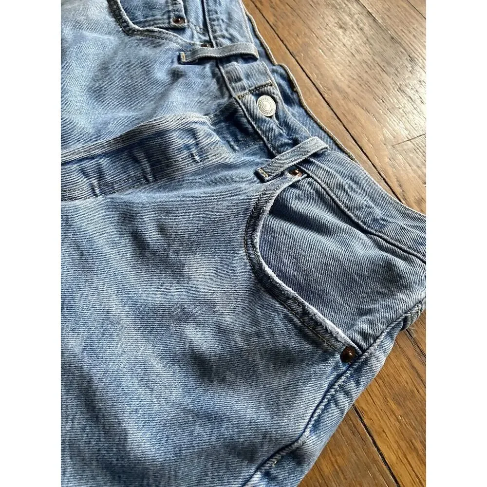 LEVI’S 501 High-Rise Distressed Fringe Cut-Off Denim Shorts sz W30